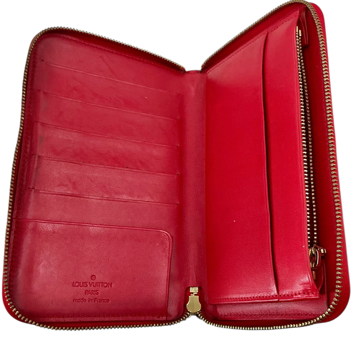 Louis Vuitton Monogram Vernis Zippy Long Wallet - Pomme D'Amour Red
