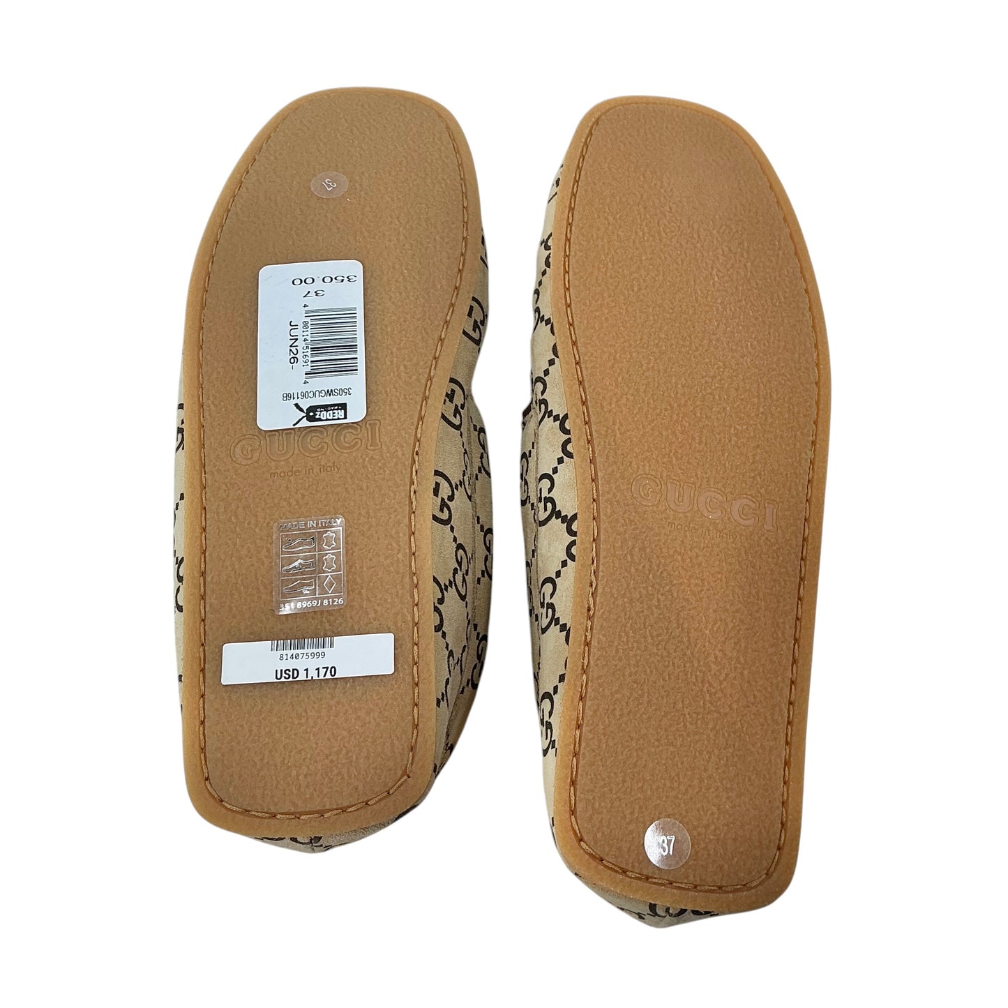 Gucci GG Suede Driver Loafer with Merino Wool Lining