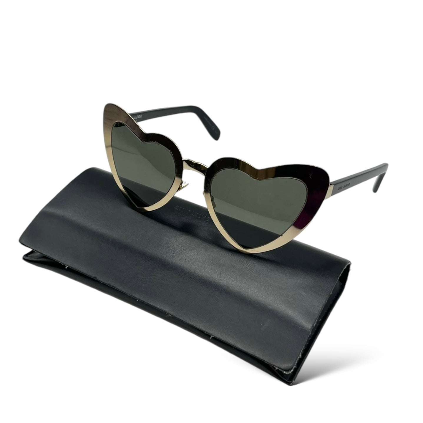 Saint Laurent Loulou SL196 Black Metal Heart Sunglasses