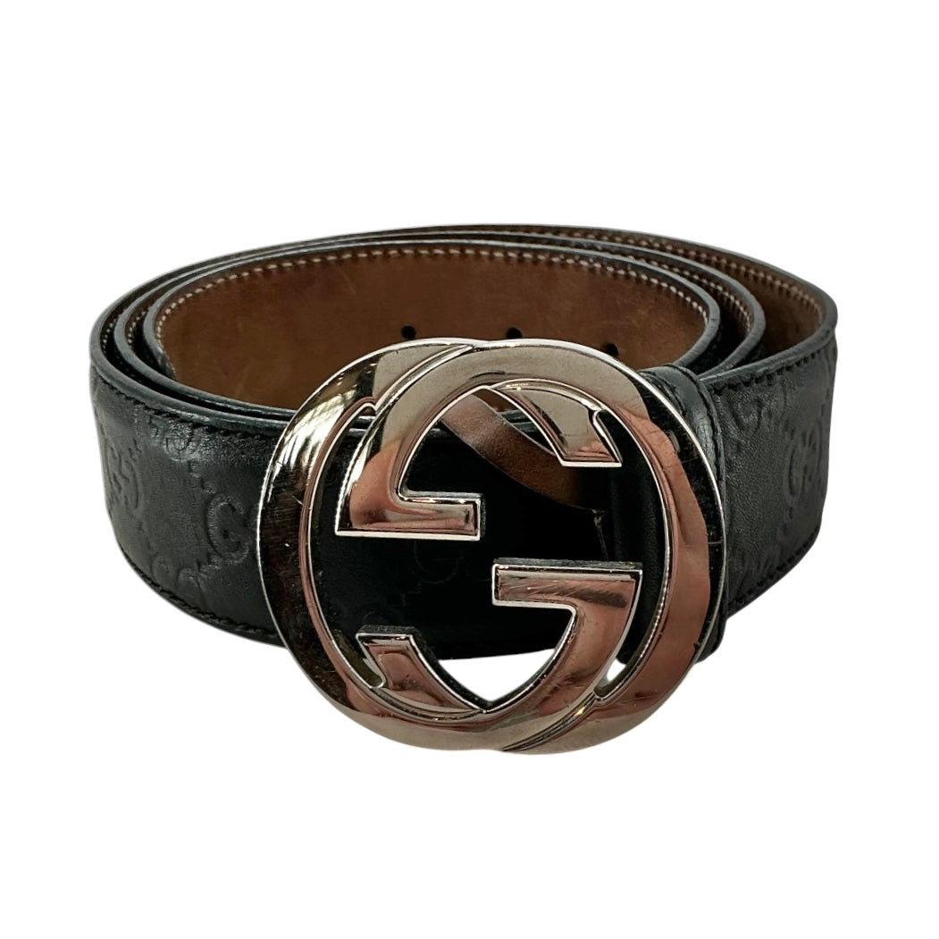 Gucci Interlocking G Signature Leather Belt (Size 36)