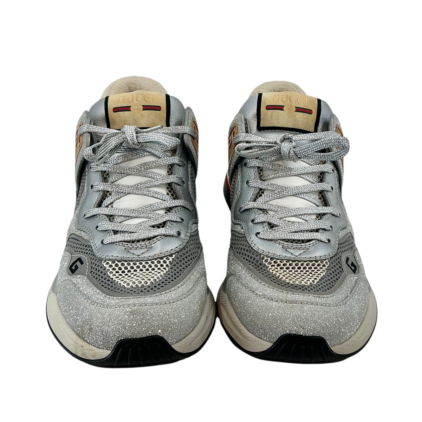 Gucci Ultrapace Glitter Sneakers Metallic Silver