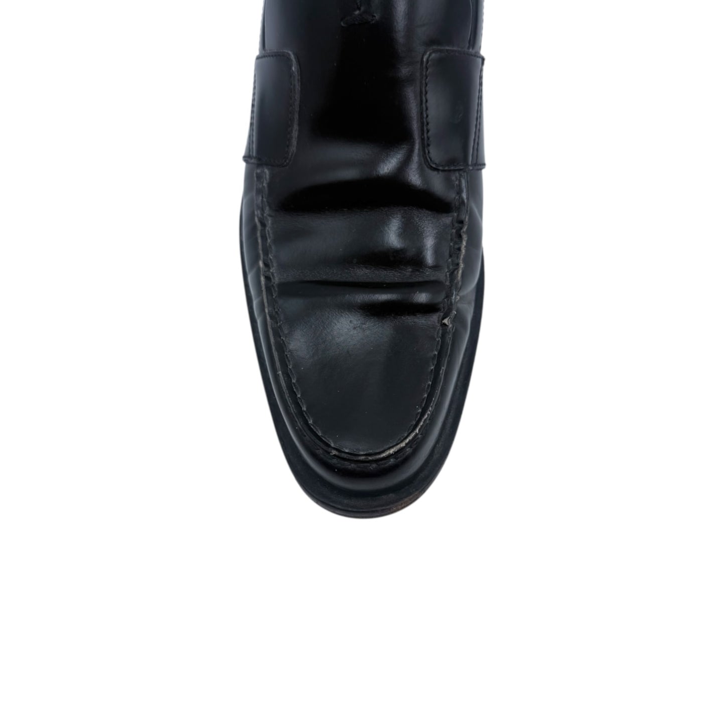 Prada Black Leather Dress Loafers