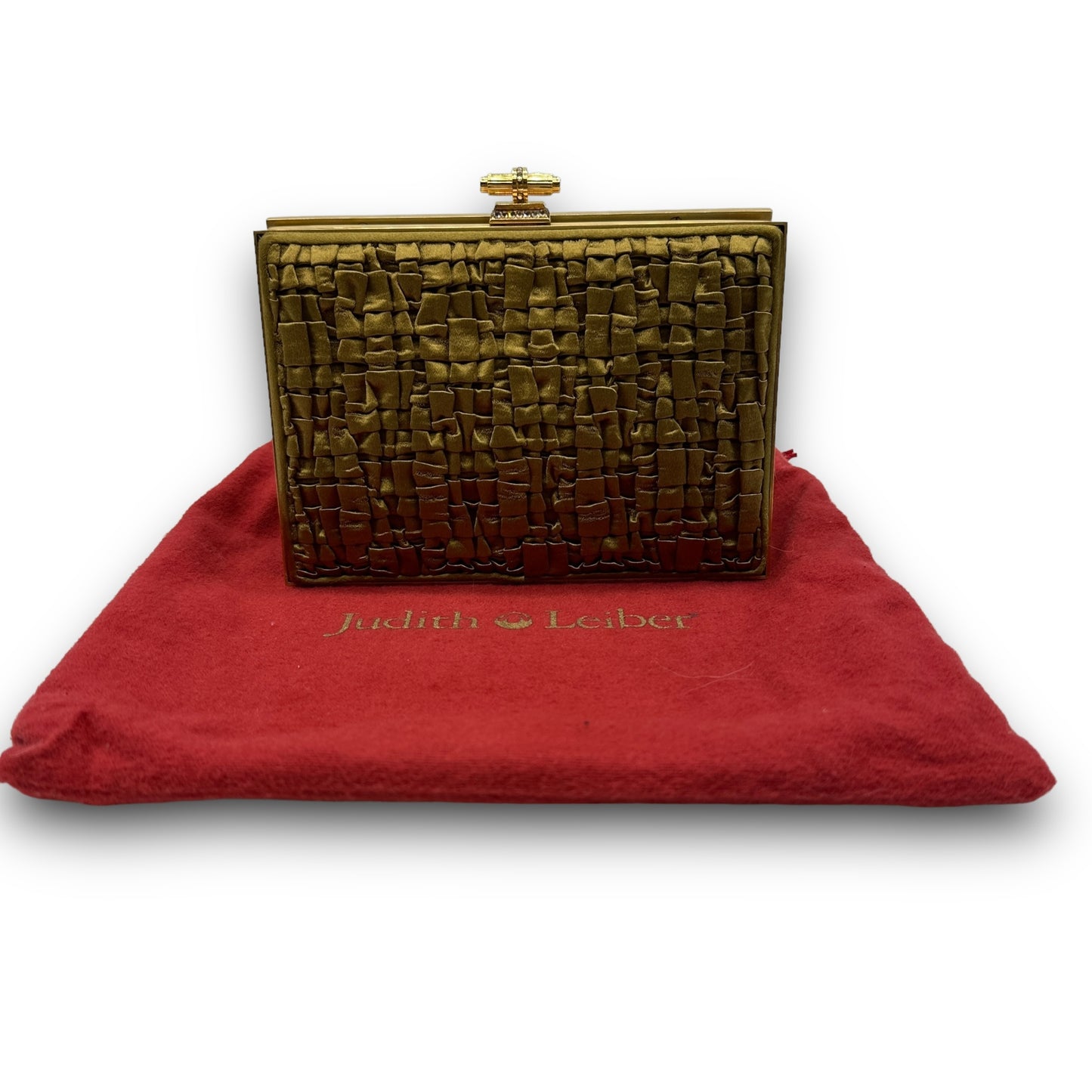 Judith Leiber Vintage pleated silk clutch/crossbody