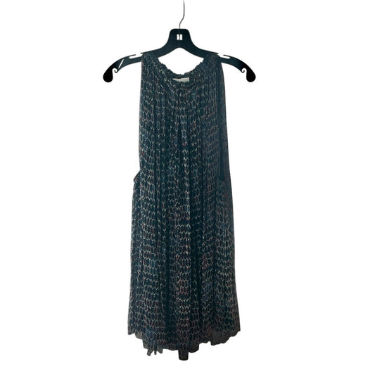 Isabel Marant Fadelo Blue Geometric Print Halter Mini Dress