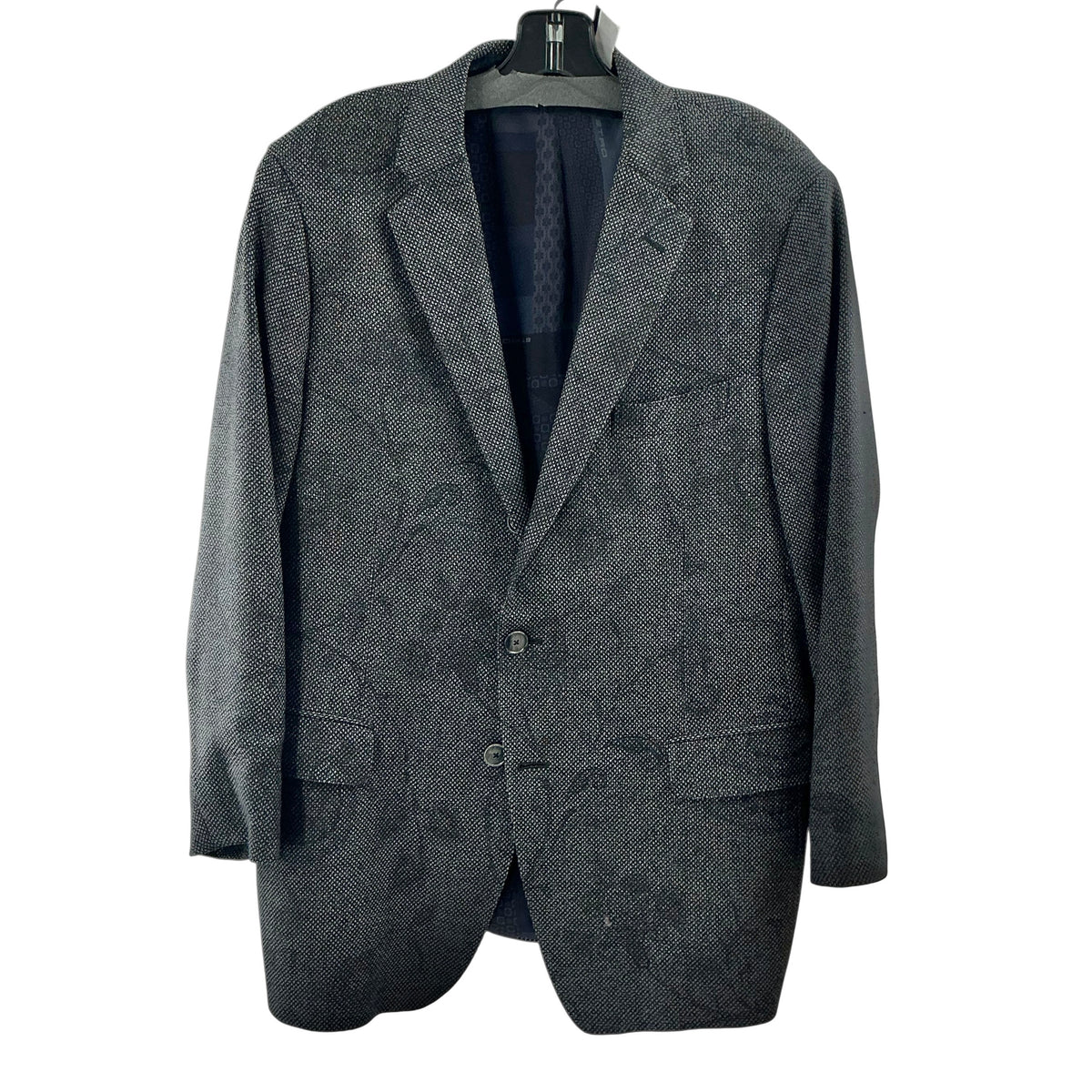 ETRO Two-Button Blazer Sport Coat Gray Textured Weave