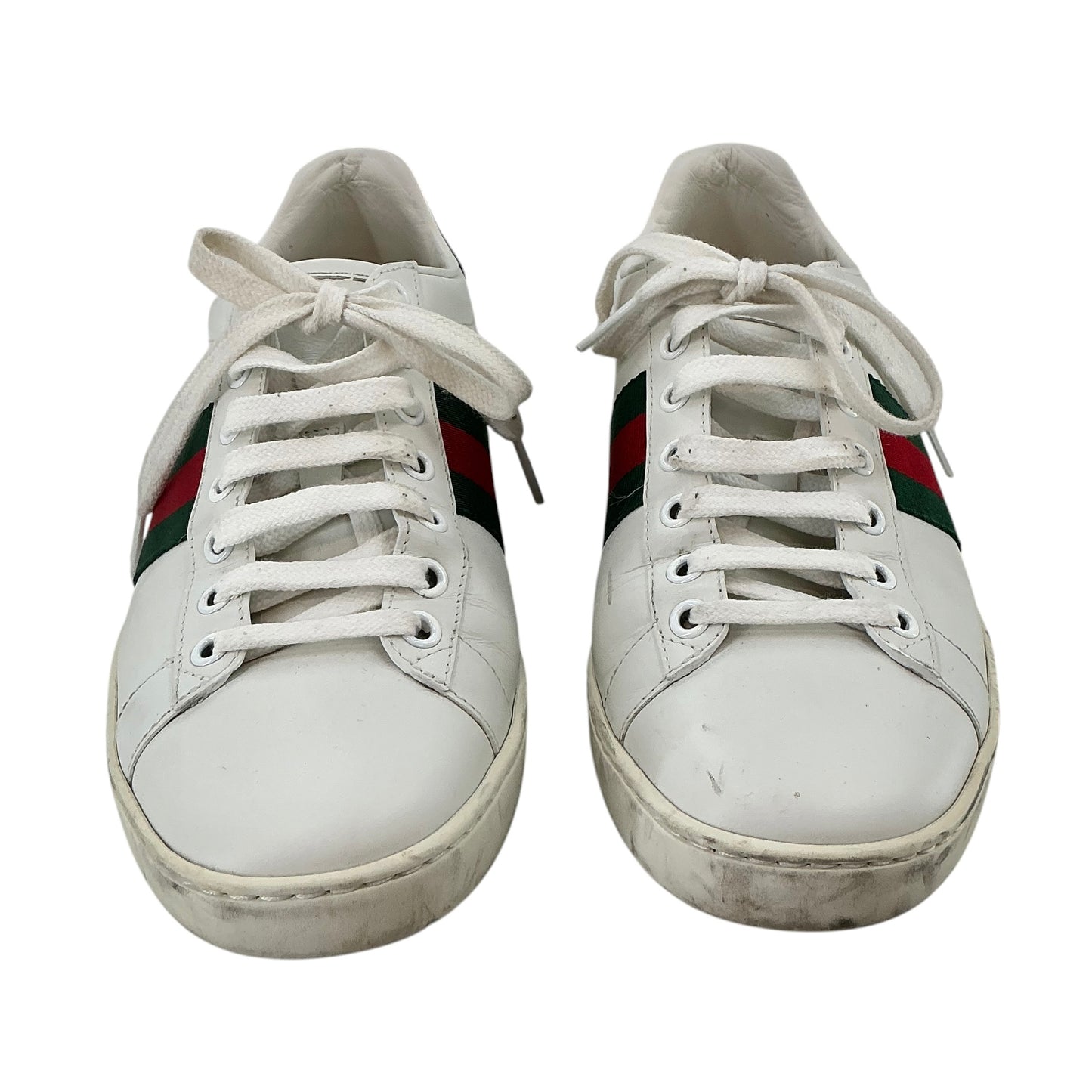 Gucci Ace White Leather Sneakers – Signature Green/Red Web