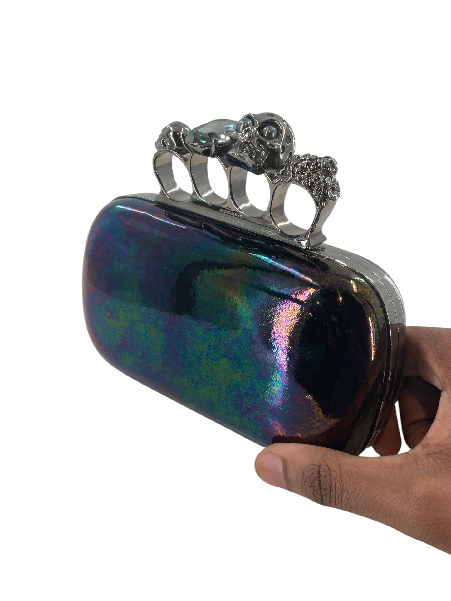 Alexander McQueen Oil Slick Knuckle Duster Box Clutch