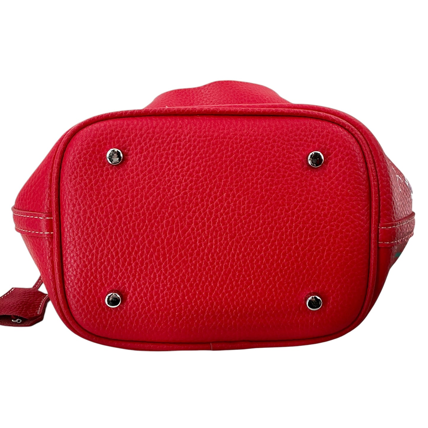 Guernika Hand-Painted Red Leather "Snow White" Cube Bag