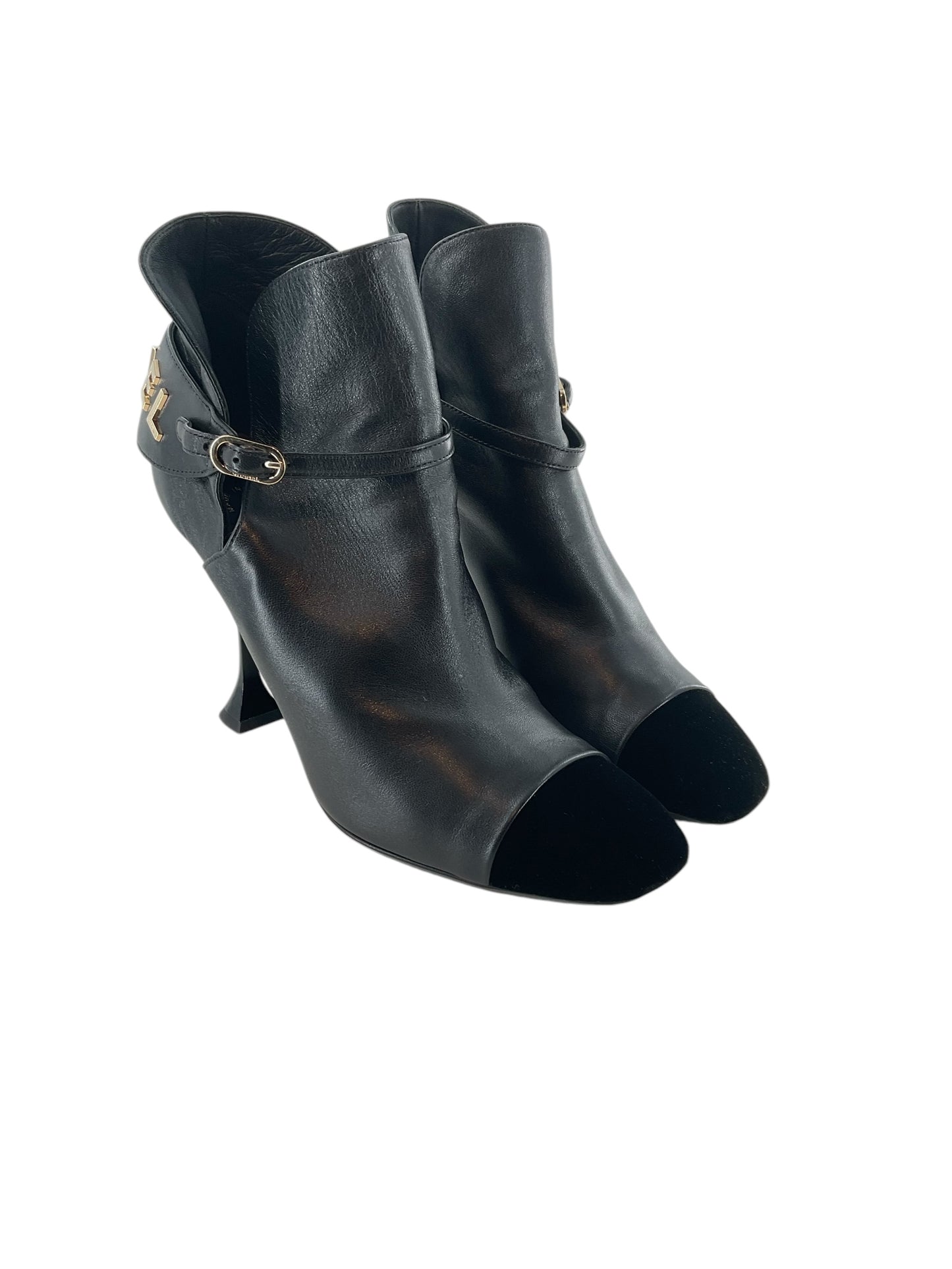 Chanel Lambskin Velvet Cap Toe Short Women’s Ankle Boots