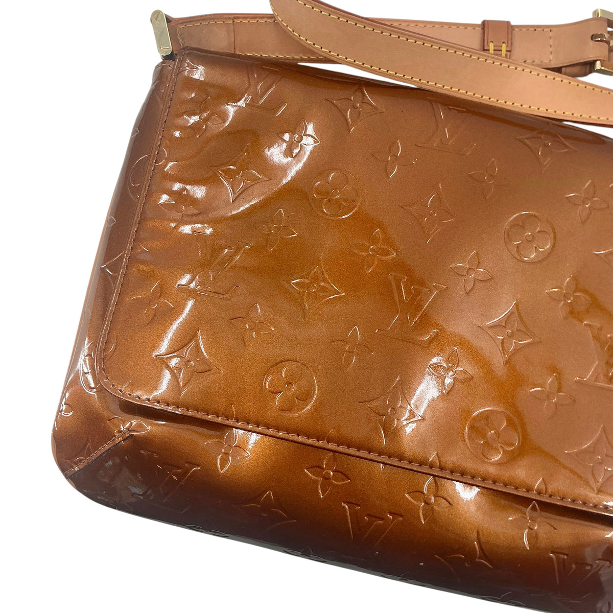 Louis Vuitton Monogram Vernis Thompson Street Shoulder Bag in Bronze