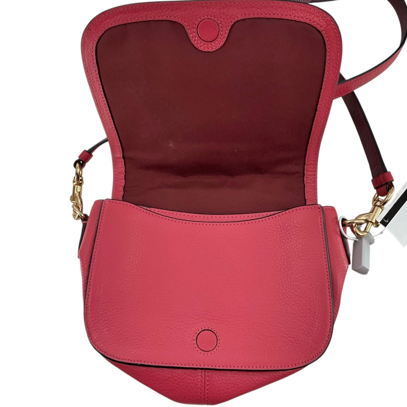 Coach C4058 Horse and Carriage Pebble Leather Saddle Bag
