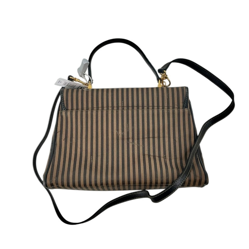 Fendi Pequin Striped 2-Way Satchel