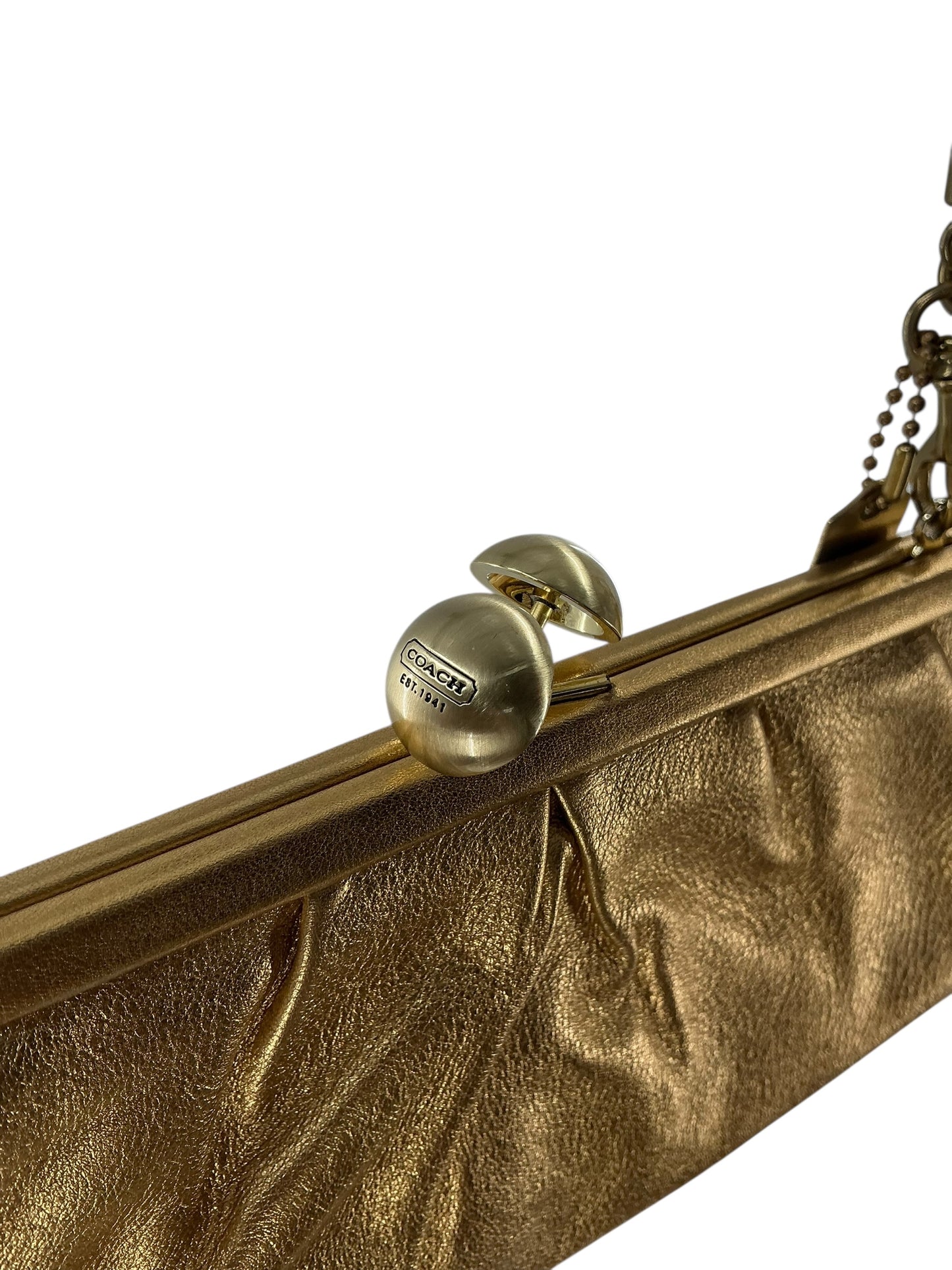 Coach Metallic Clutch