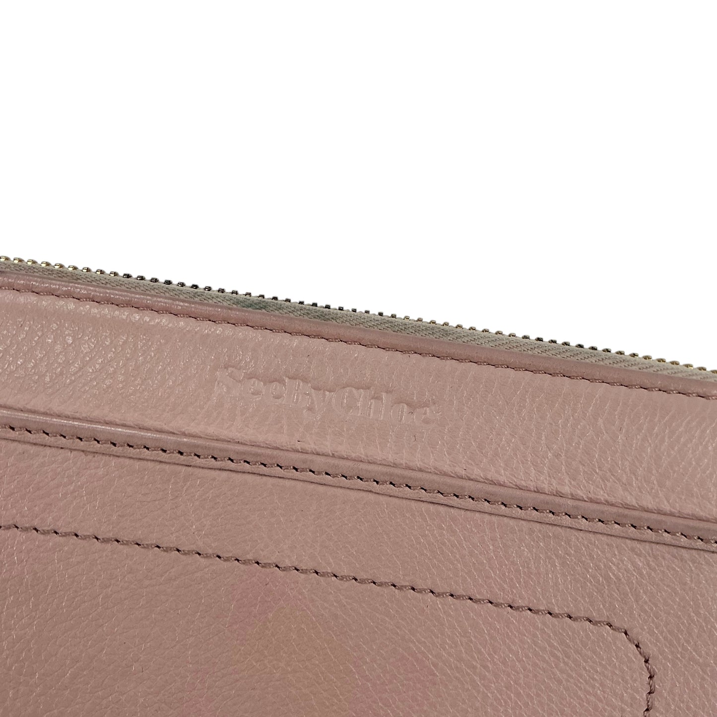 See by Chloé Grained Leather Zip-Around Continental Wallet