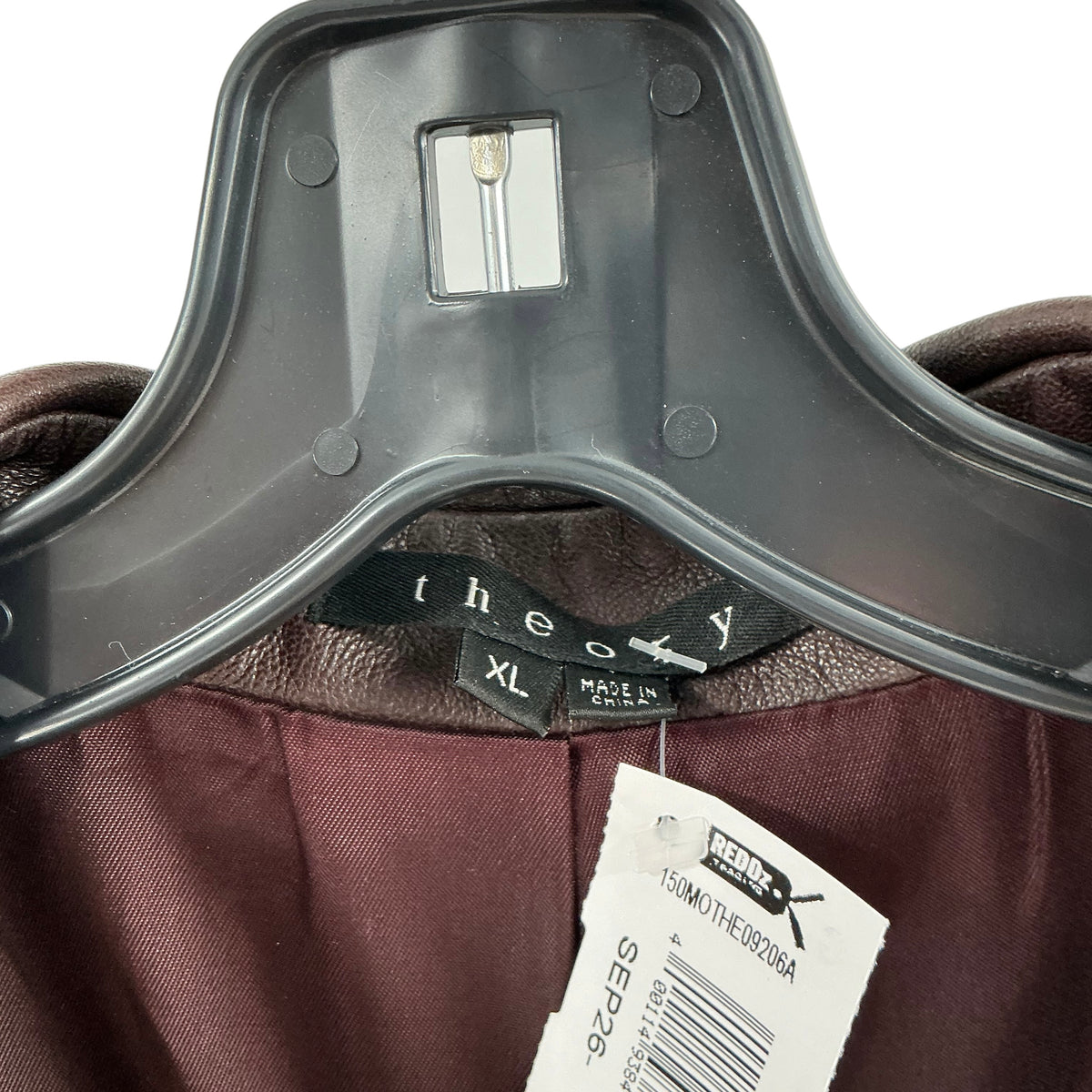 Theory Men's Pleated Leather Shirt Jacket - Dark Brown