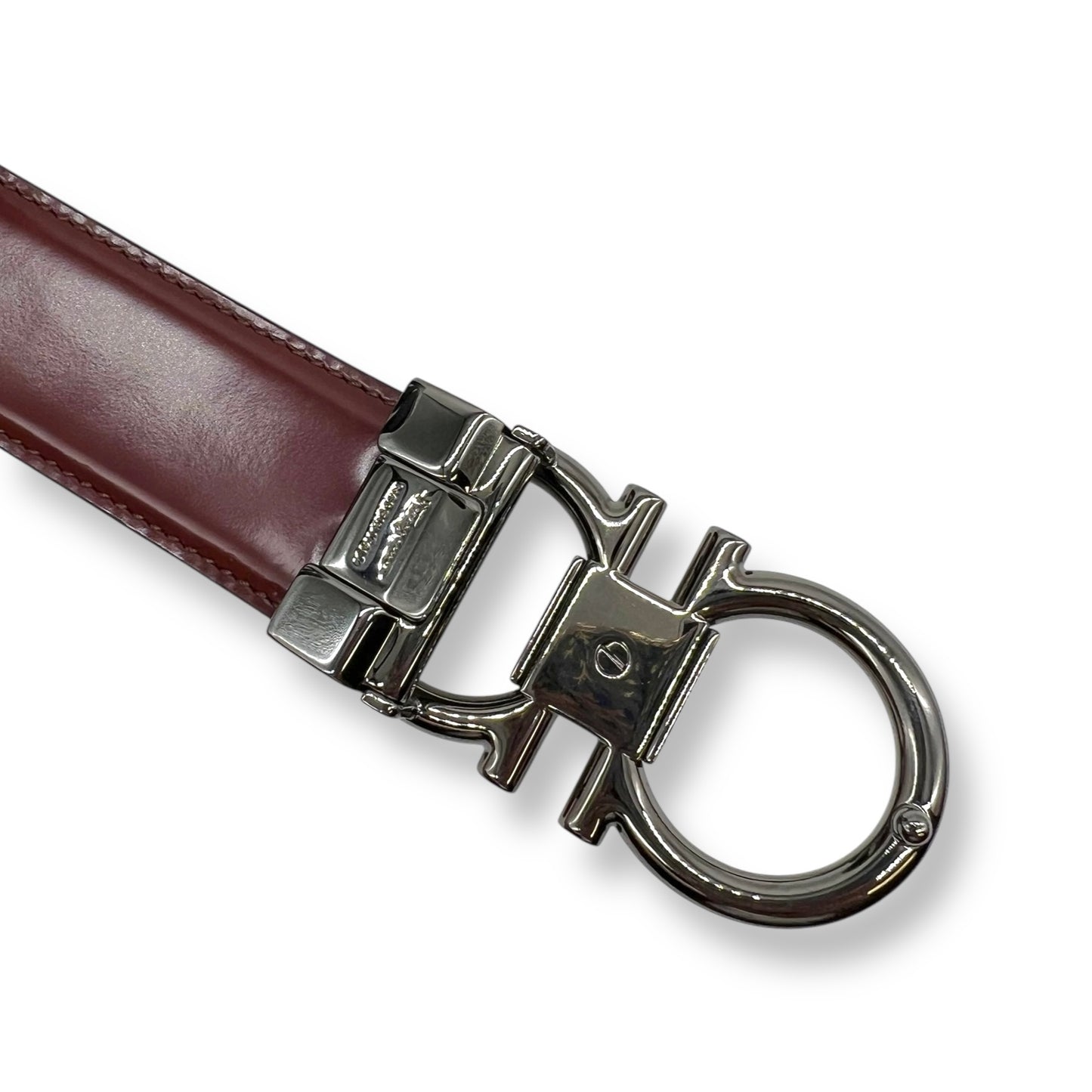 Salvatore Ferragamo Men's Double Gancini-Buckle Leather Belt