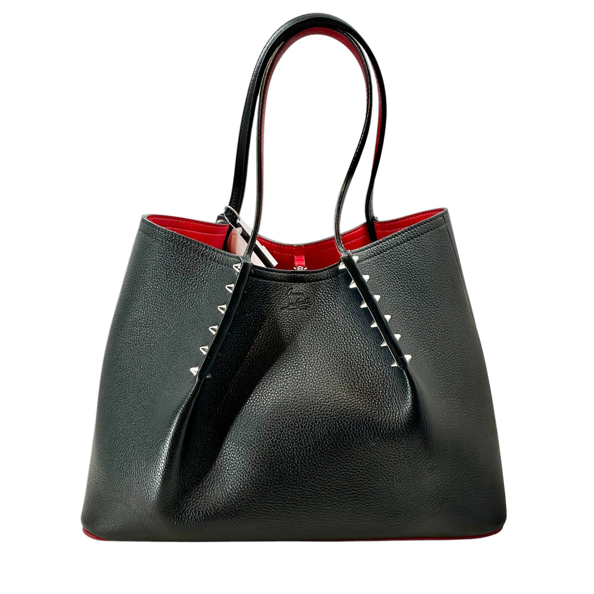Christian Louboutin Cabarock Small Grained Leather Tote Bag – Black