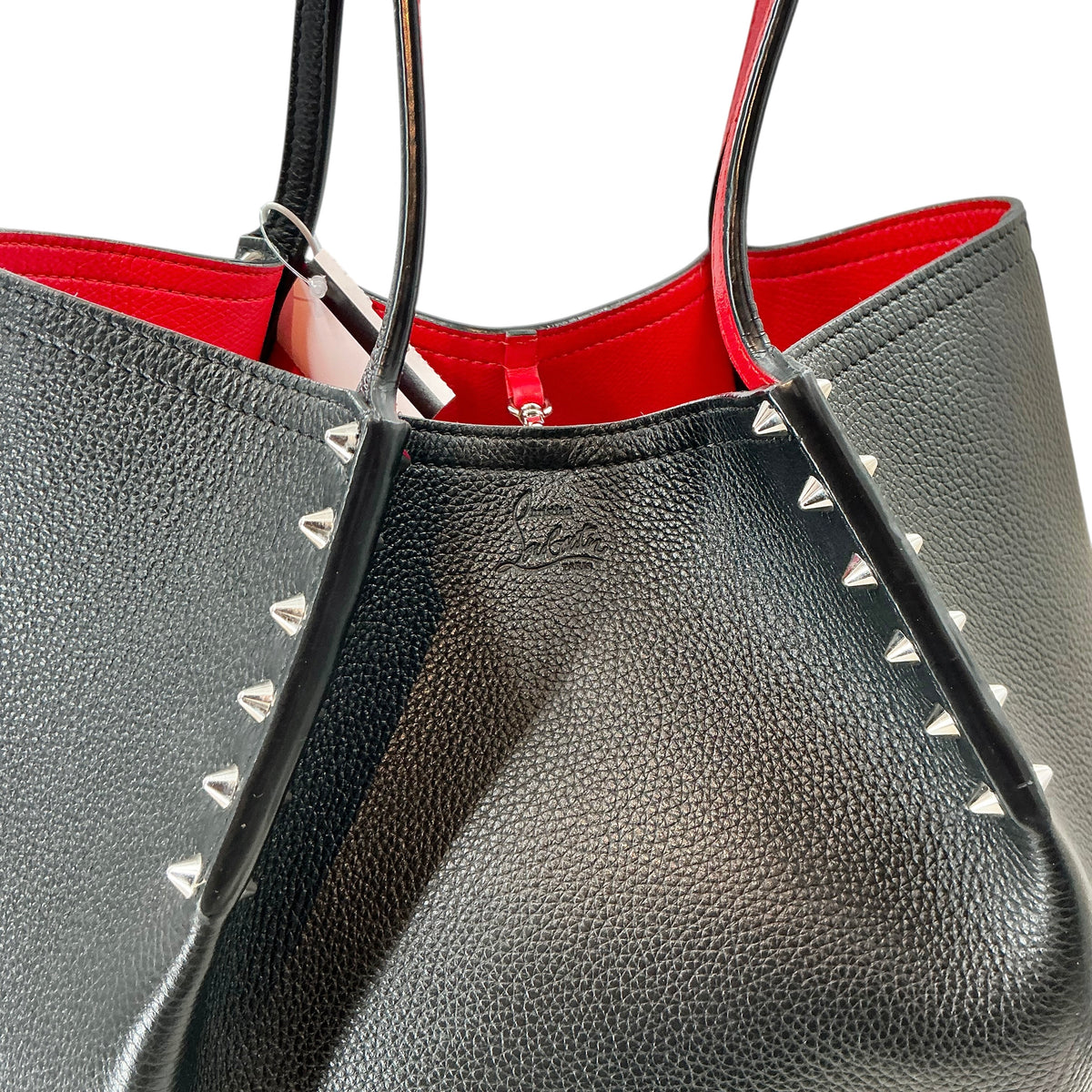 Christian Louboutin Cabarock Small Grained Leather Tote Bag – Black