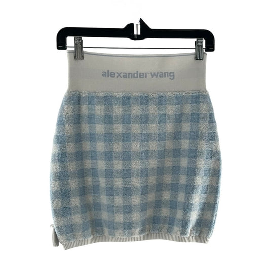Alexander Wang Gingham Terry Mini Skirt