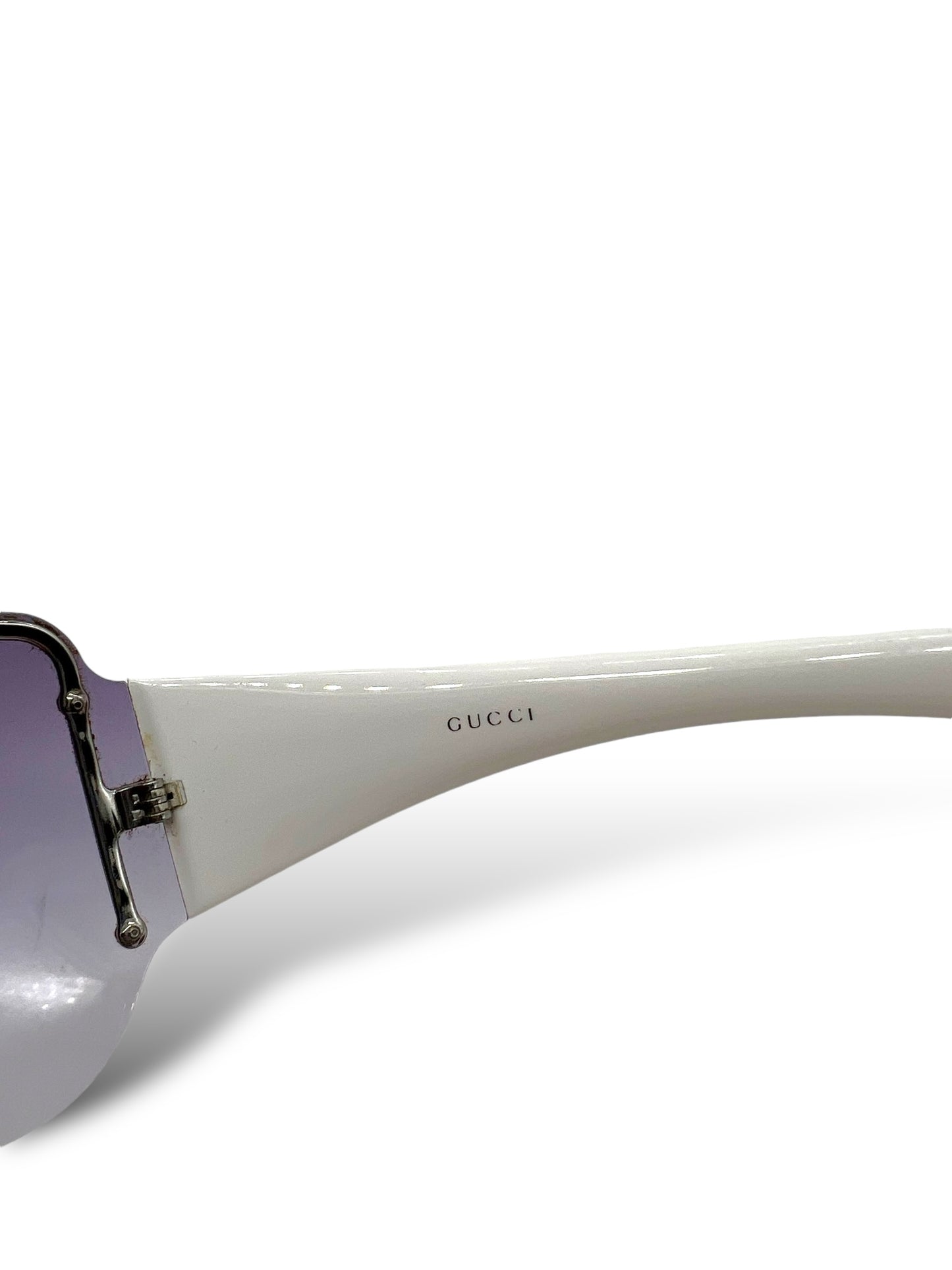 Gucci Oversized Shield Rimless Ski Sunglasses