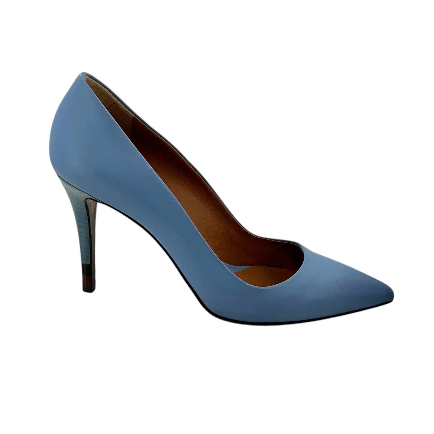 Fendi Royal Blue Leather Pointed-Toe Pumps