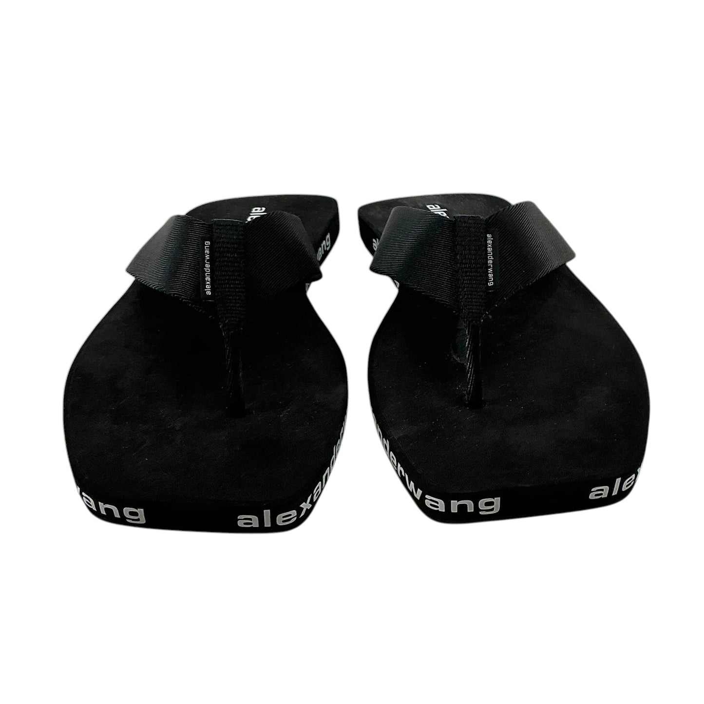 Alexander Wang Logo Wedge Flip Flop Sandals