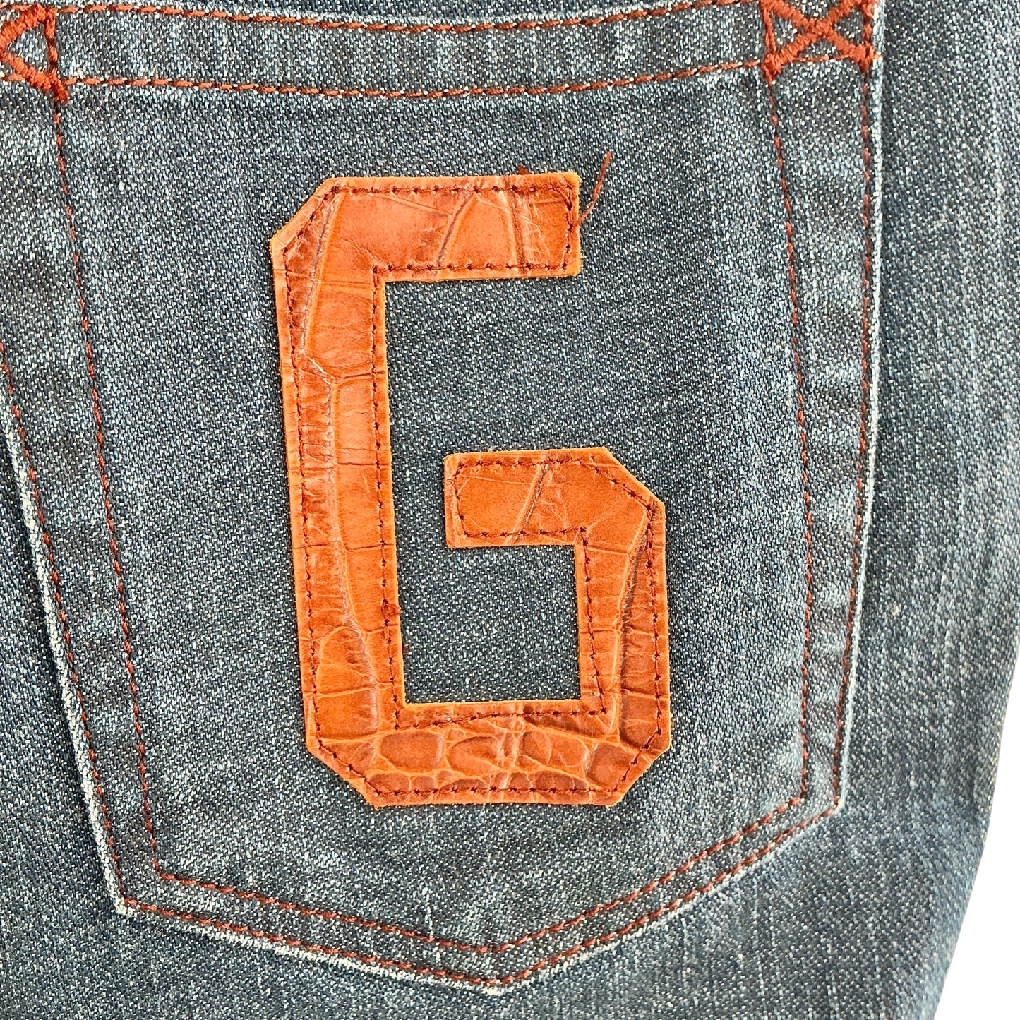 Dolce & Gabbana Vintage Y2K Archive Denim Jeans "D&G" Leather Patches