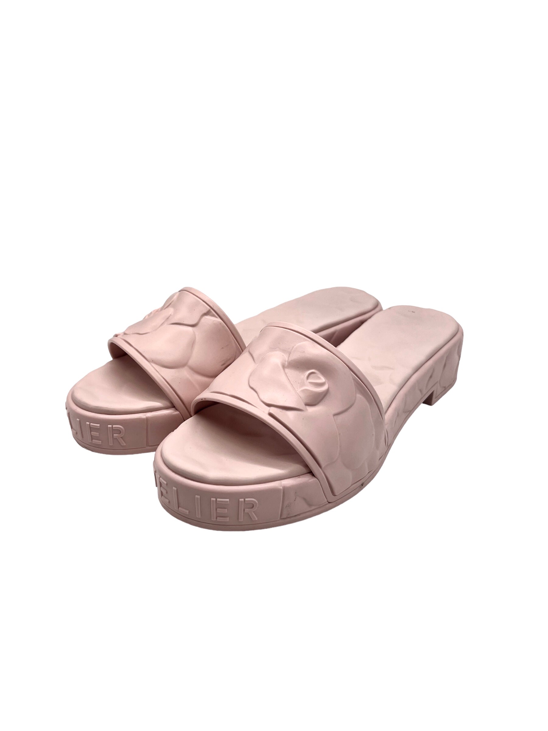 Valentino Pink Floral Rubber Sandals