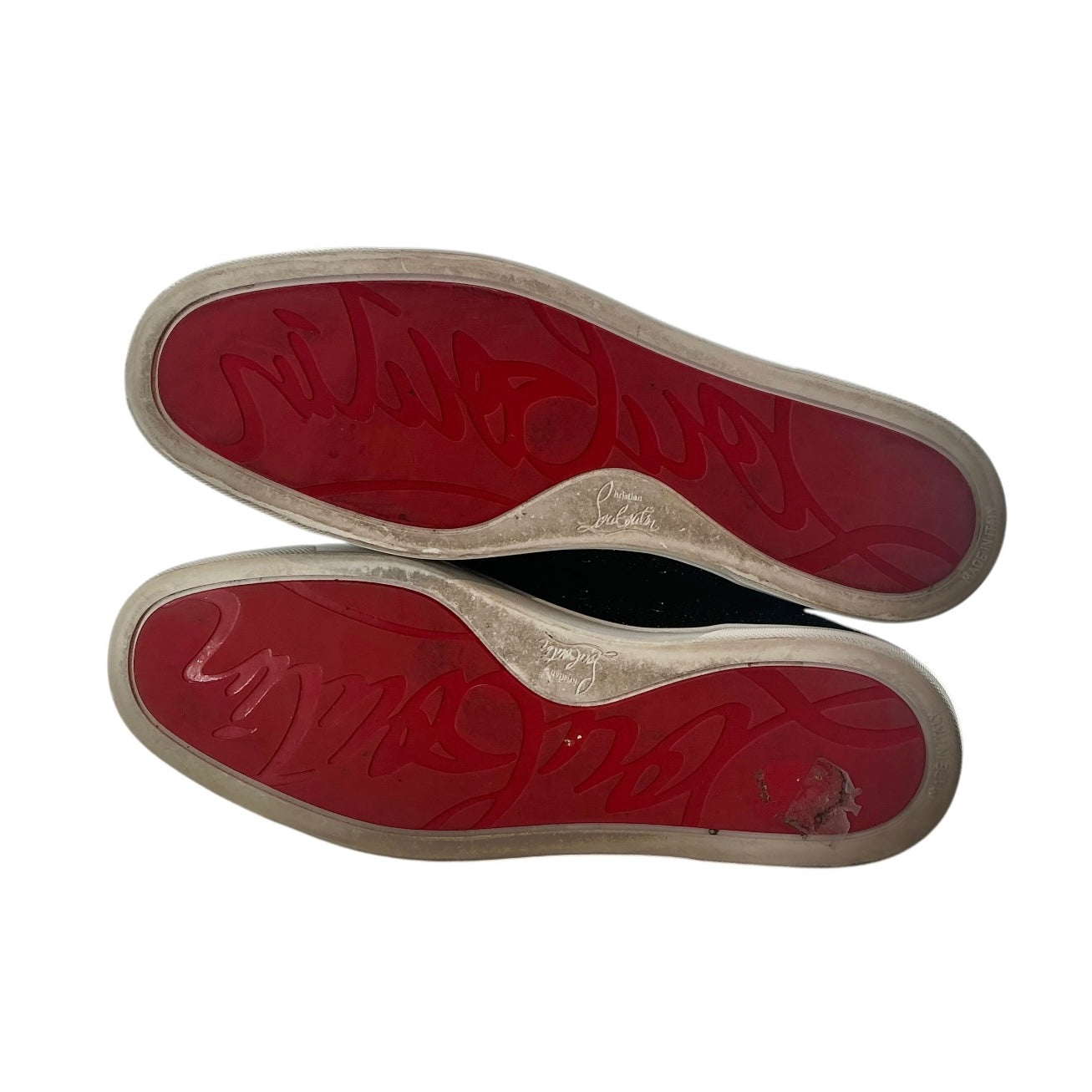Christian Louboutin Louis Junior Orlato Flat Black Glitter Sneakers