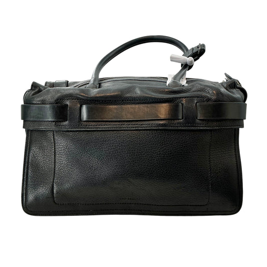 Reed Krakoff Black Pebbled Leather Boxer Doctor Bag Satchel