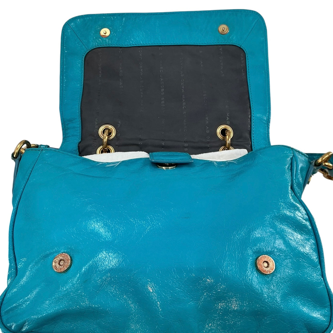 Marc by Marc Jacobs "Too Hot to Handle" Teal Leather Crossbody Bag
