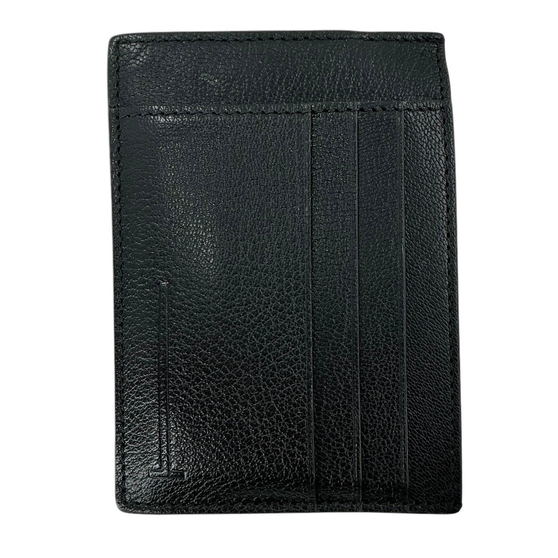 Tom Ford Elongated T-Line Grained Leather Card Case - Black