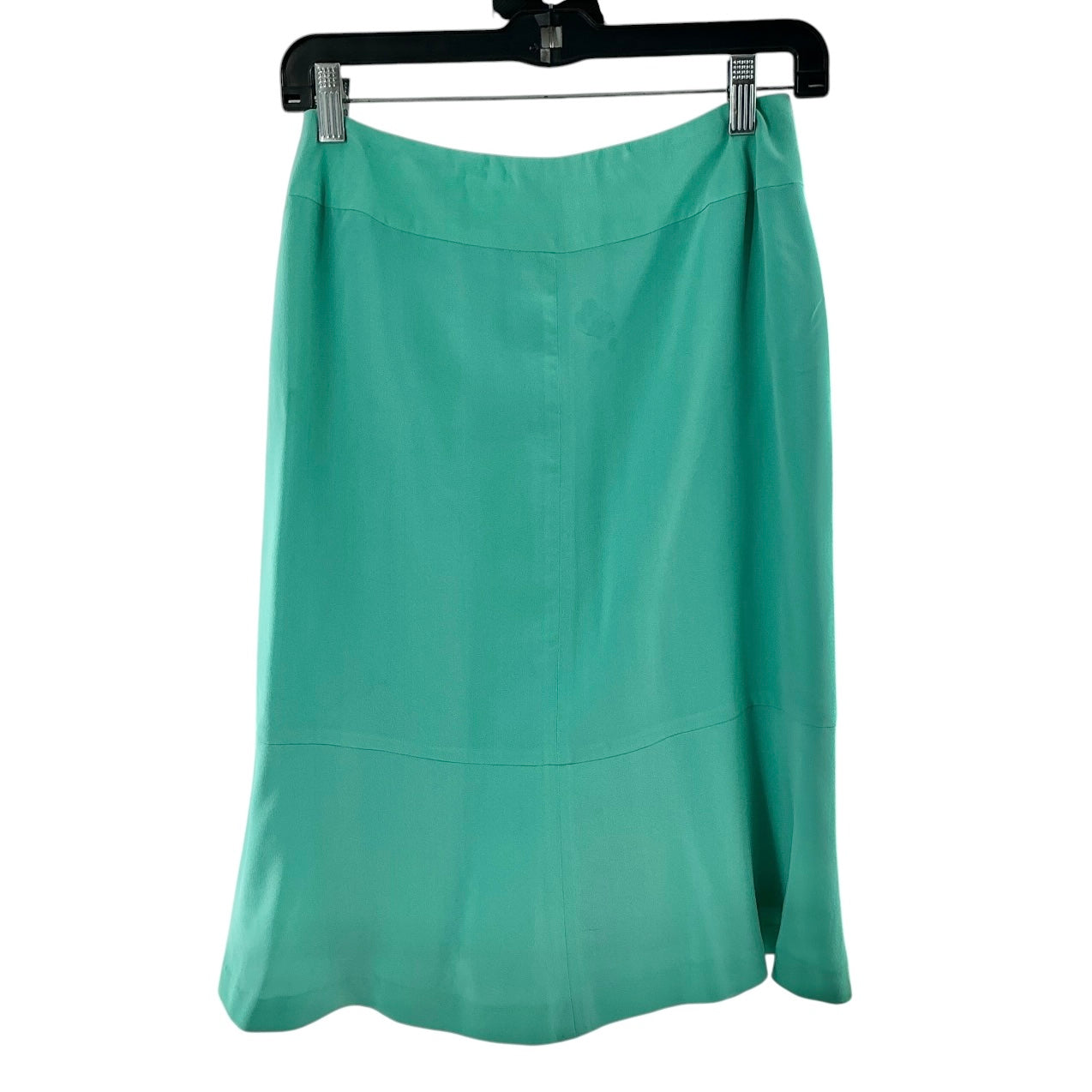 Chanel Aqua Green Silk Midi Mermaid Skirt