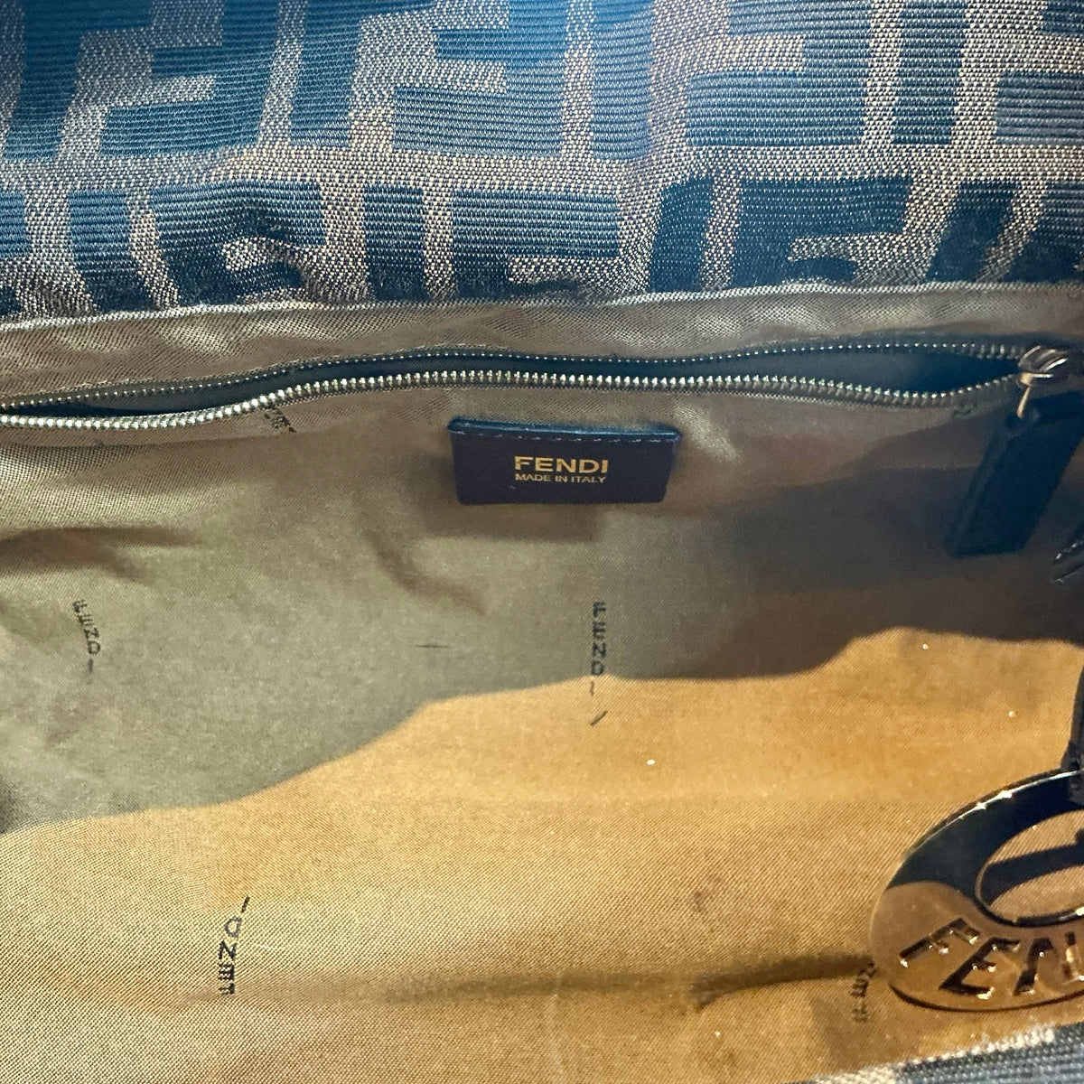 Fendi Vintage Zucca Print Chef Large Tote Bag (Tobacco/Brown)