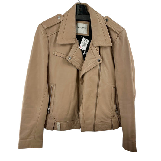 EACH X OTHER Paris Tan Leather Moto Jacket