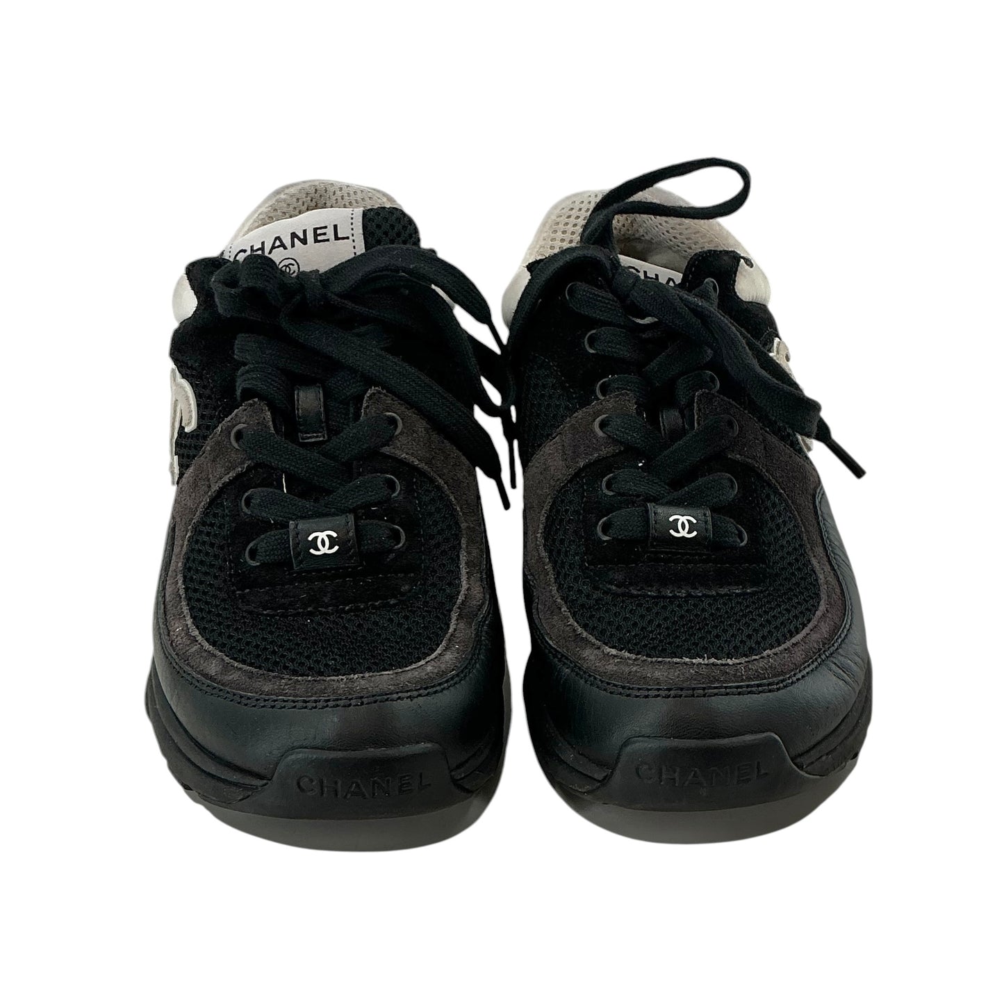 Chanel Mesh Suede & Grained Calfskin CC Sneakers