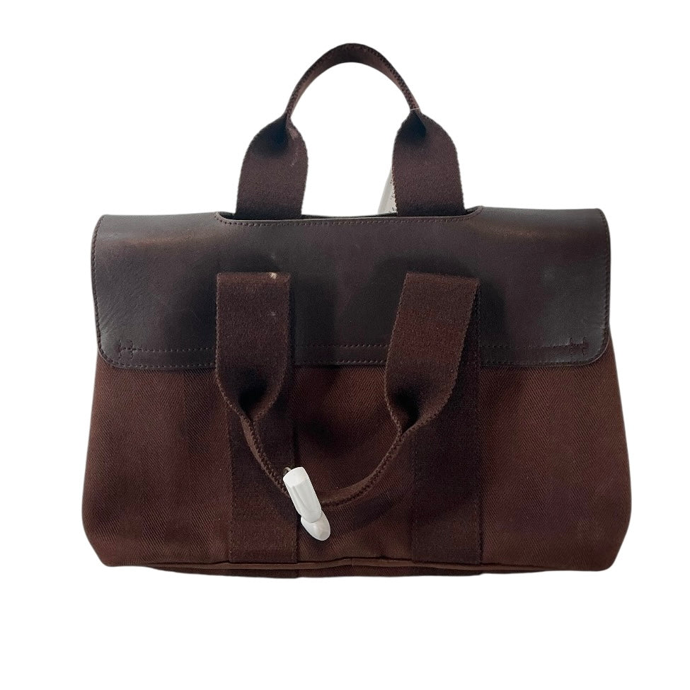 Hermes Heringbone Toile & Swift Leather Valparaiso PM Bag