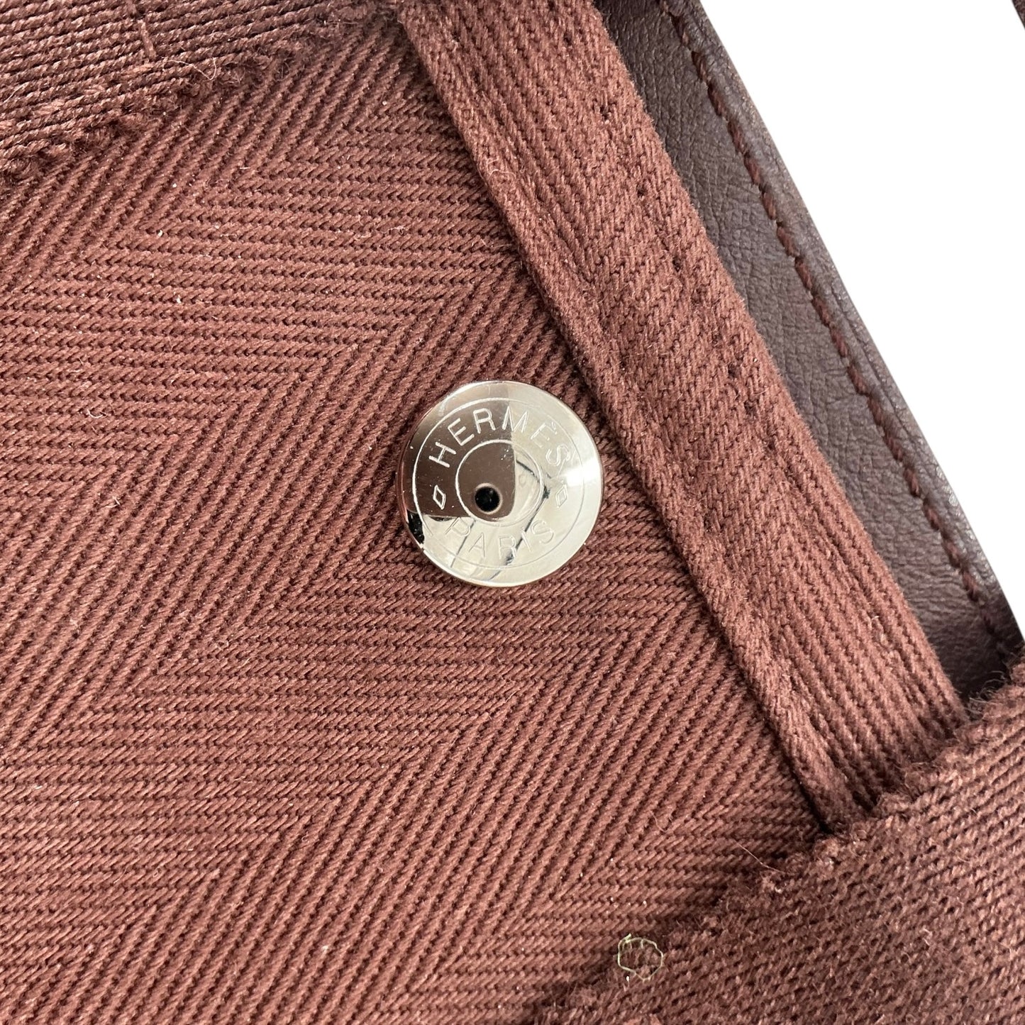 Hermes Heringbone Toile & Swift Leather Valparaiso PM Bag