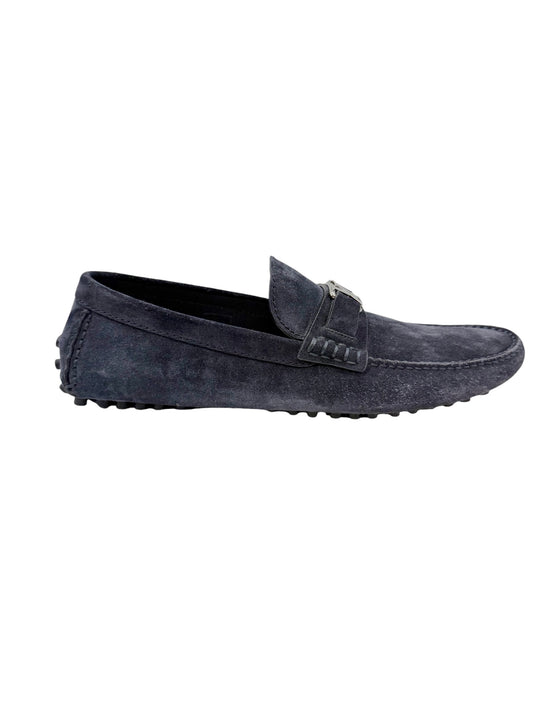 Louis Vuitton Blue Suede Moccasin Loafers