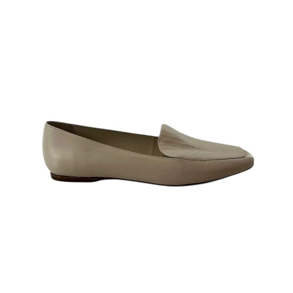 Larroudé Diana Flat In Ivory Leather