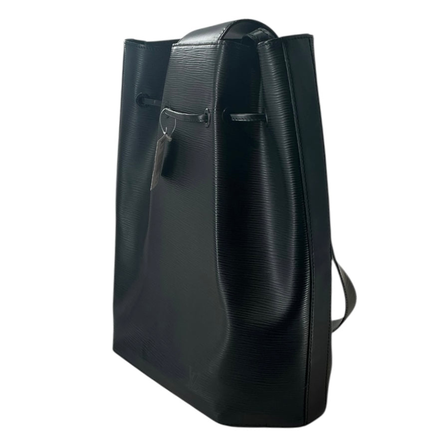 Louis Vuitton Epi Leather Sac a Dos Drawstring Bag Black