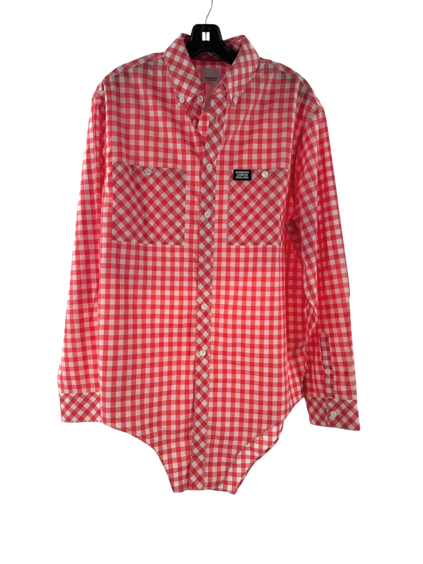 Burberry Mens Plaid V Front Shirt