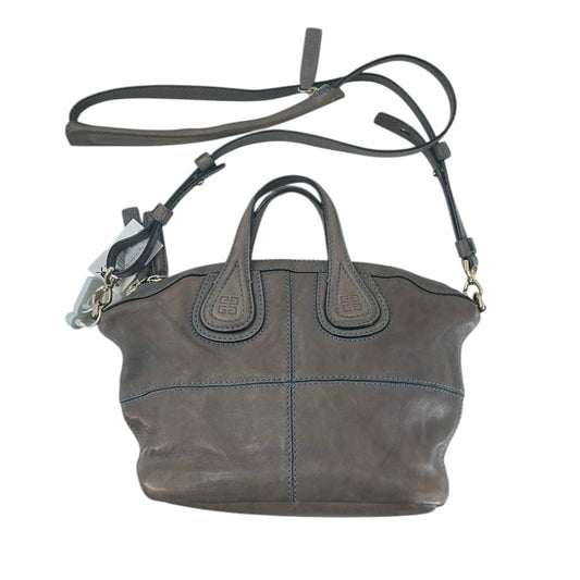 Givenchy Nightingale Grey/Taupe Sugar Goatskin Leather Satchel Bag