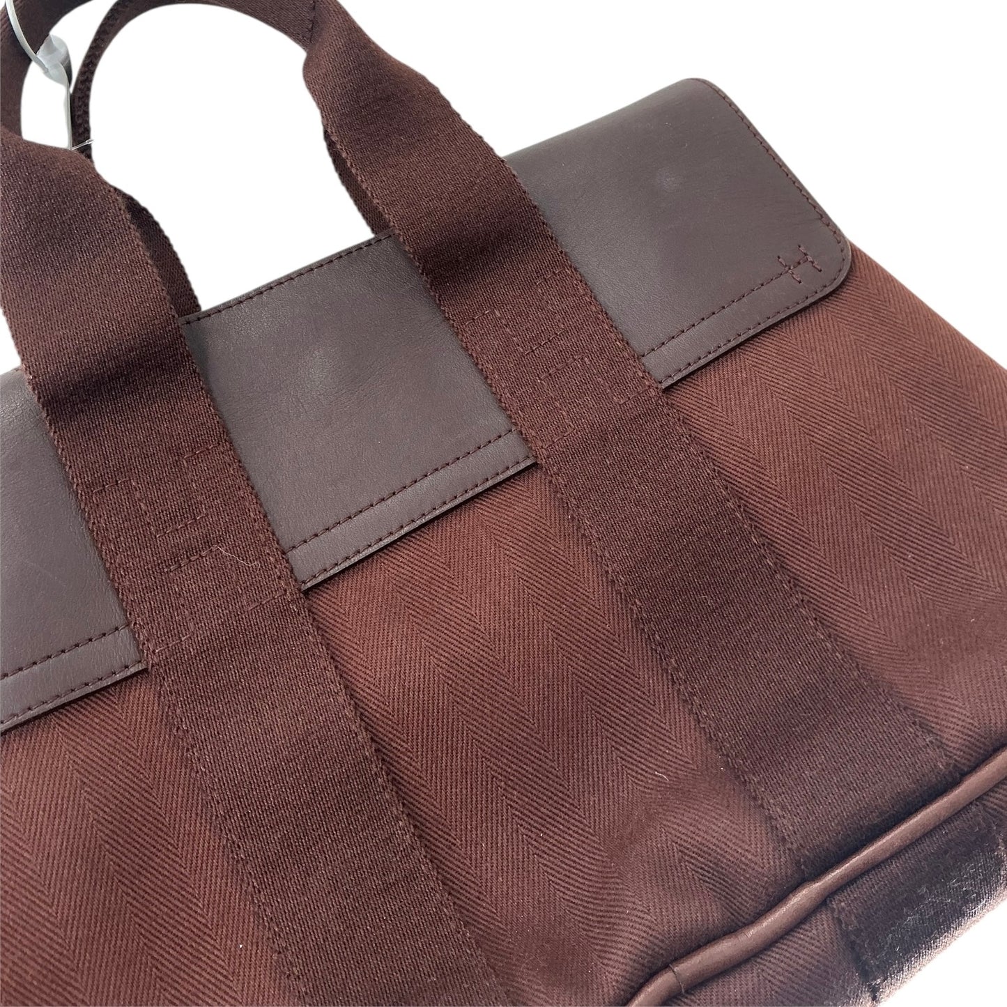 Hermes Heringbone Toile & Swift Leather Valparaiso PM Bag