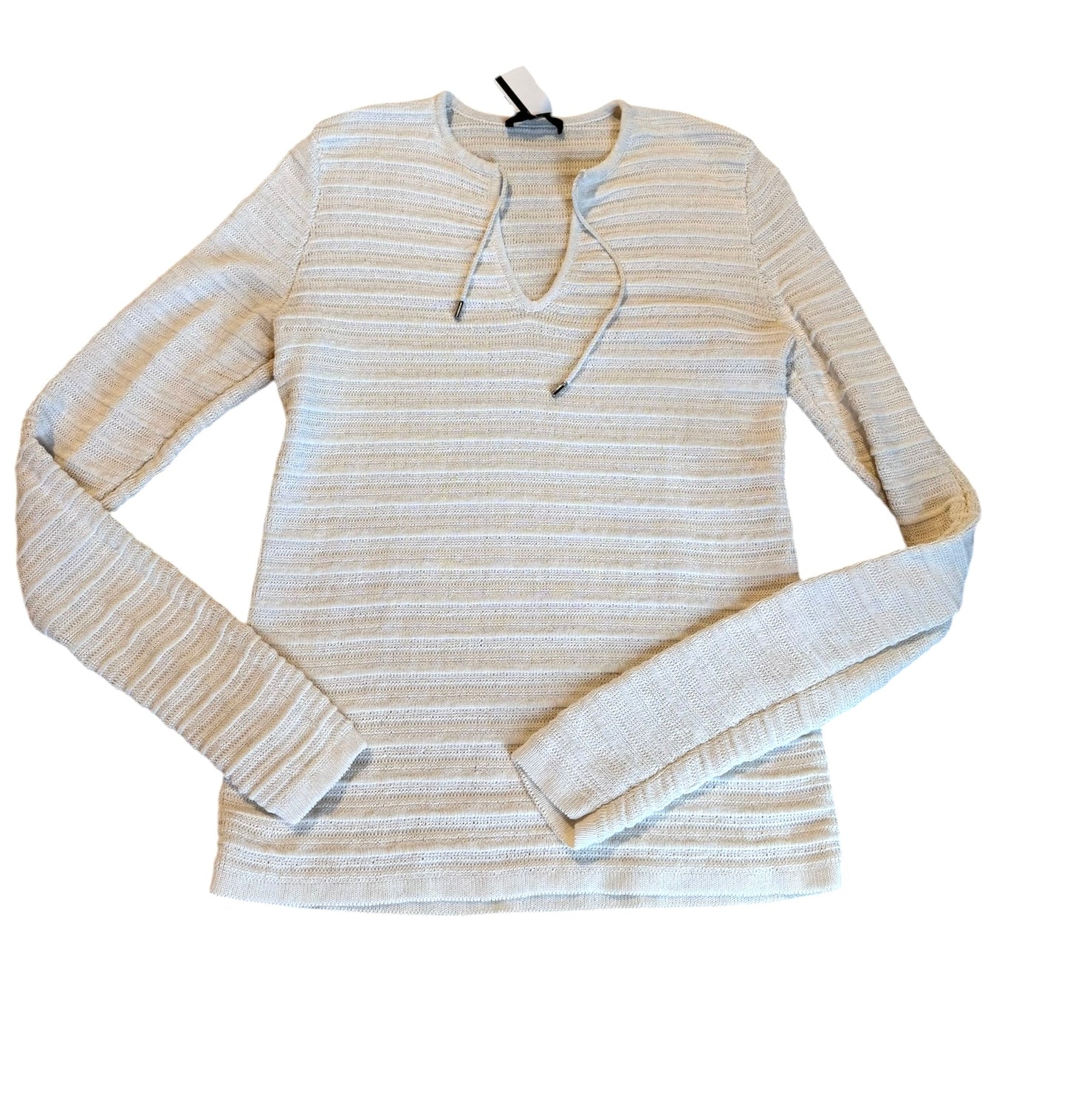 The Row Cream Ribbed Tunic Top