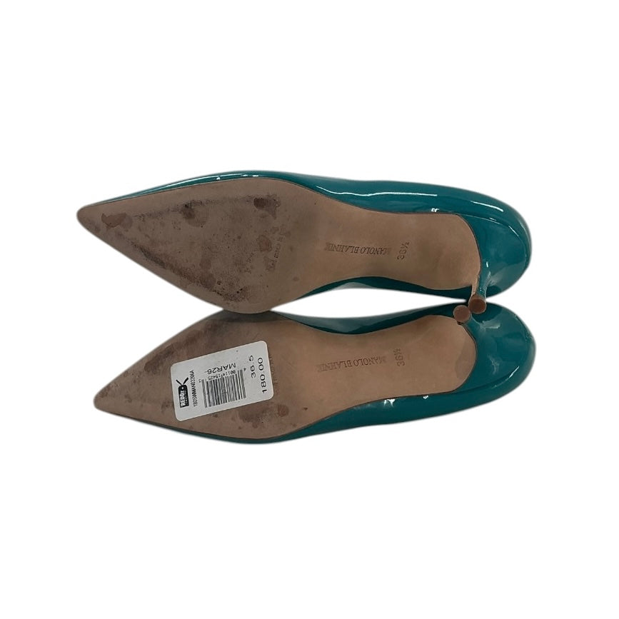 Manolo Blahnik BB Pointed-Toe Patent Leather Pumps