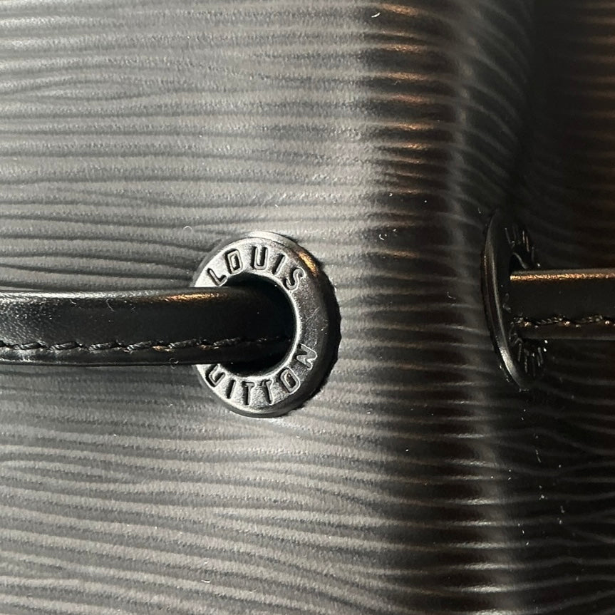 Louis Vuitton Epi Leather Sac a Dos Drawstring Bag Black