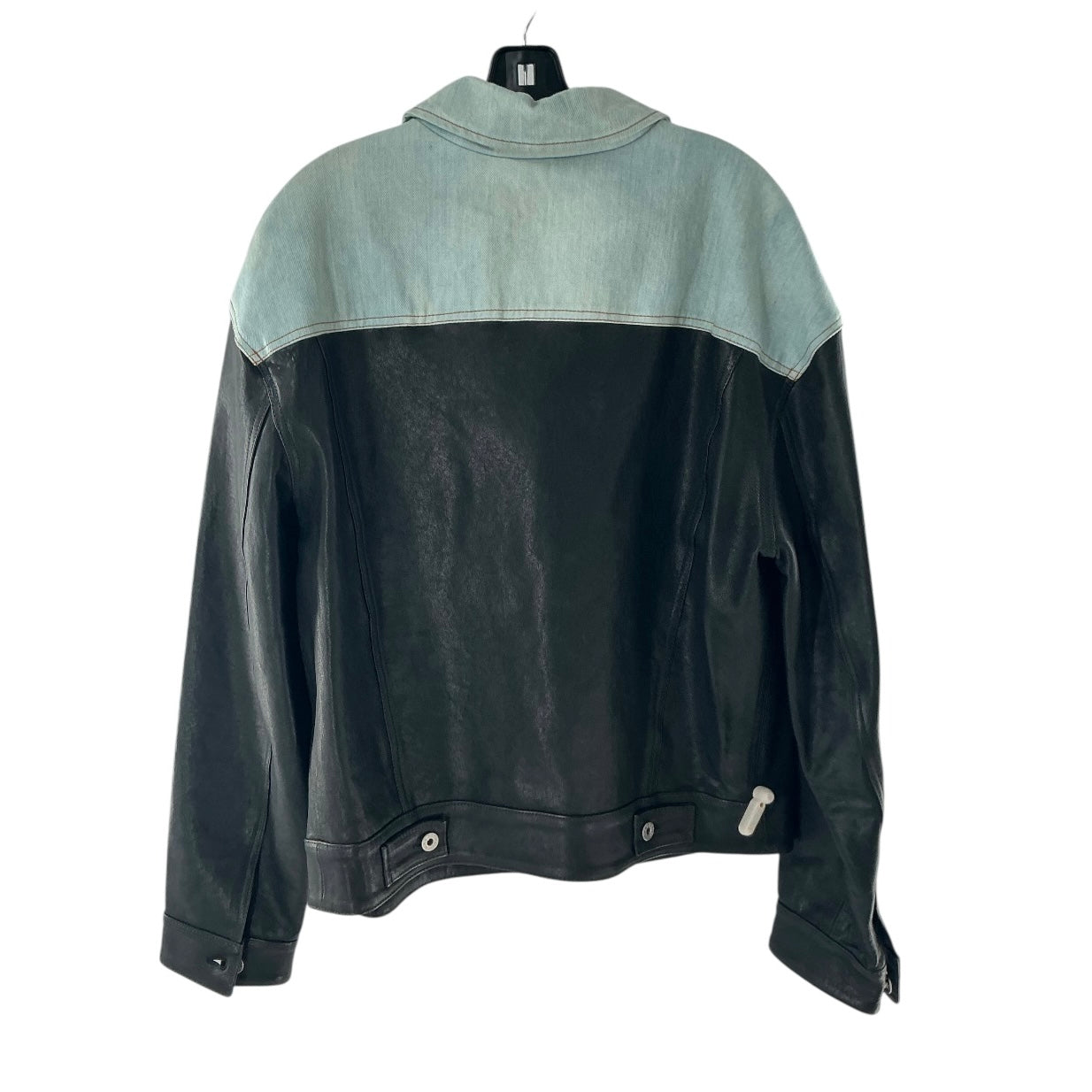 Halfboy Paneled Denim and Leather Jacket