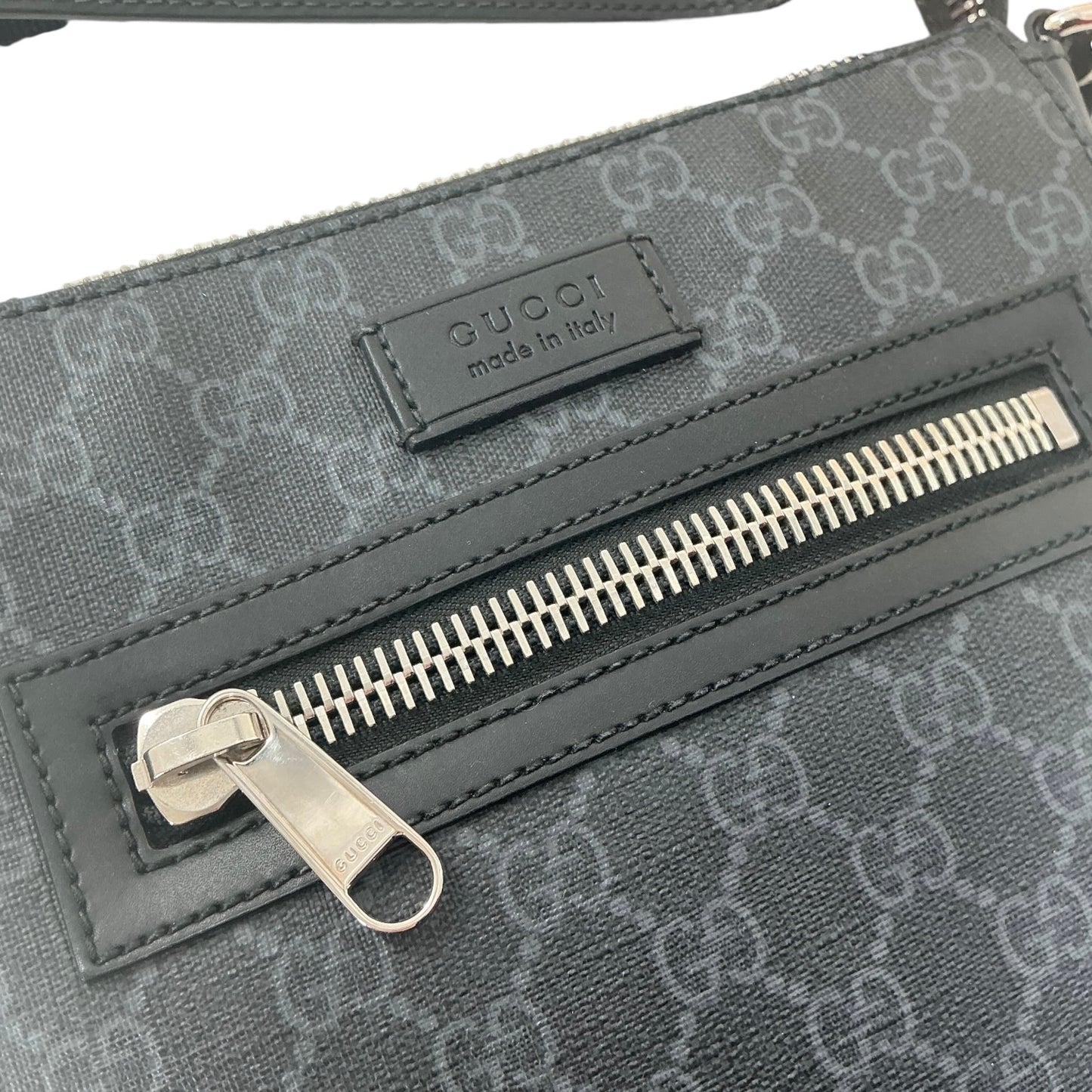 Gucci Black GG Supreme Messenger Bag