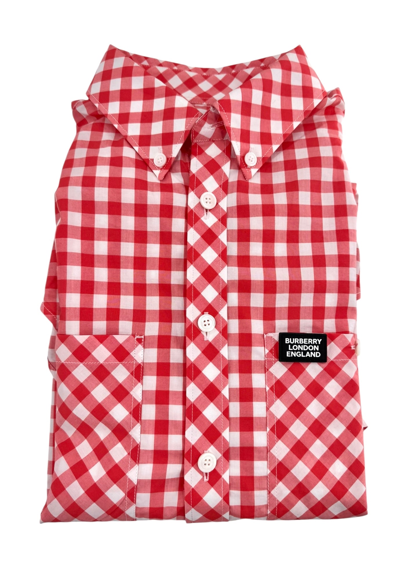 Burberry Mens Plaid V Front Shirt